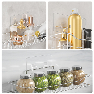 Caddy ливня собственной личности WGO слипчивый, Washable и многоразовый отсутствие крюка стены сверла