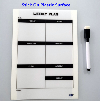 Белая липкая сухая доска A4 A5 168*230mm 1000 раз Stickable стирания